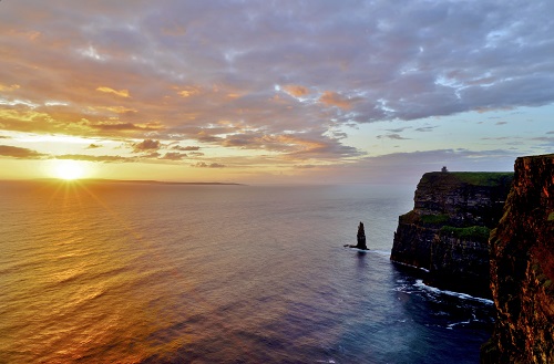 Sunset at the Cliffs of Moher
